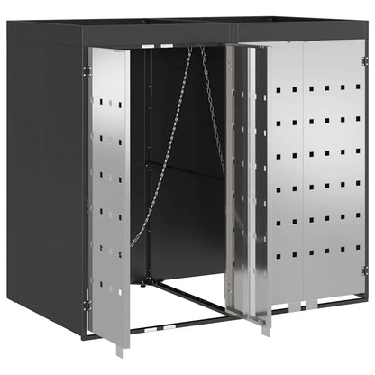Wagenmüllbehälter für 2 Behälter 136 x 77,5 x 121,5 cm Stahl