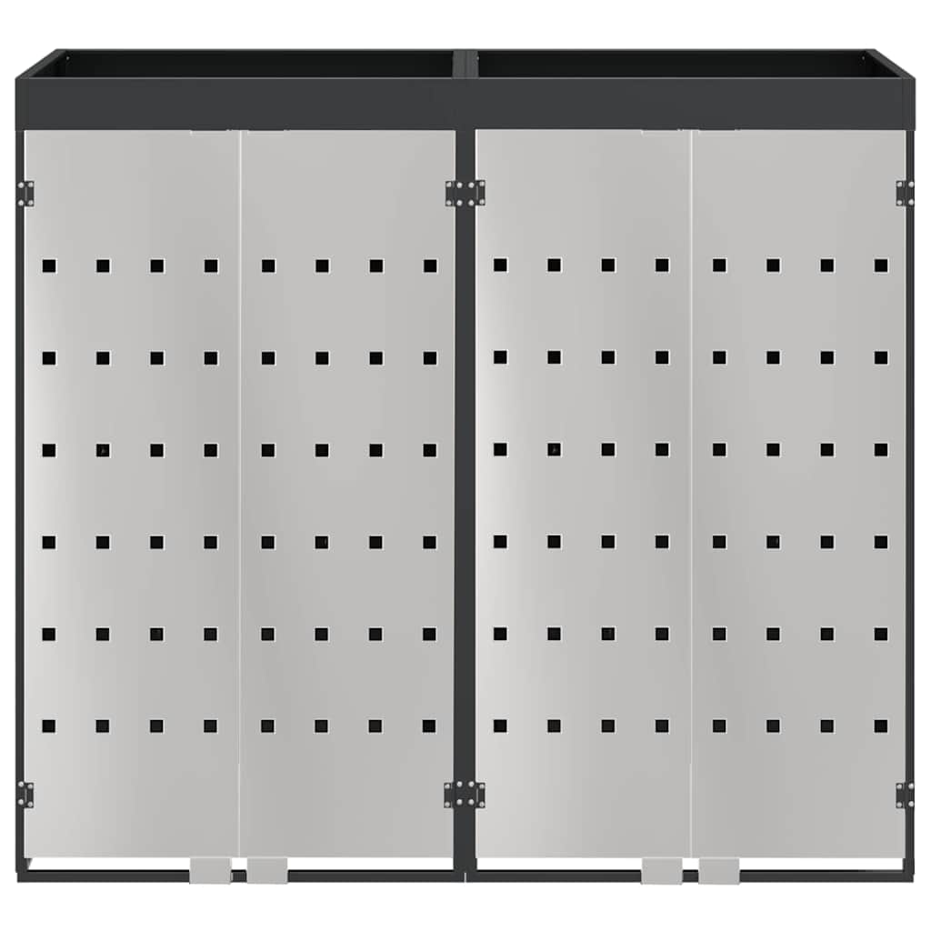Wagenmüllbehälter für 2 Behälter 136 x 77,5 x 121,5 cm Stahl