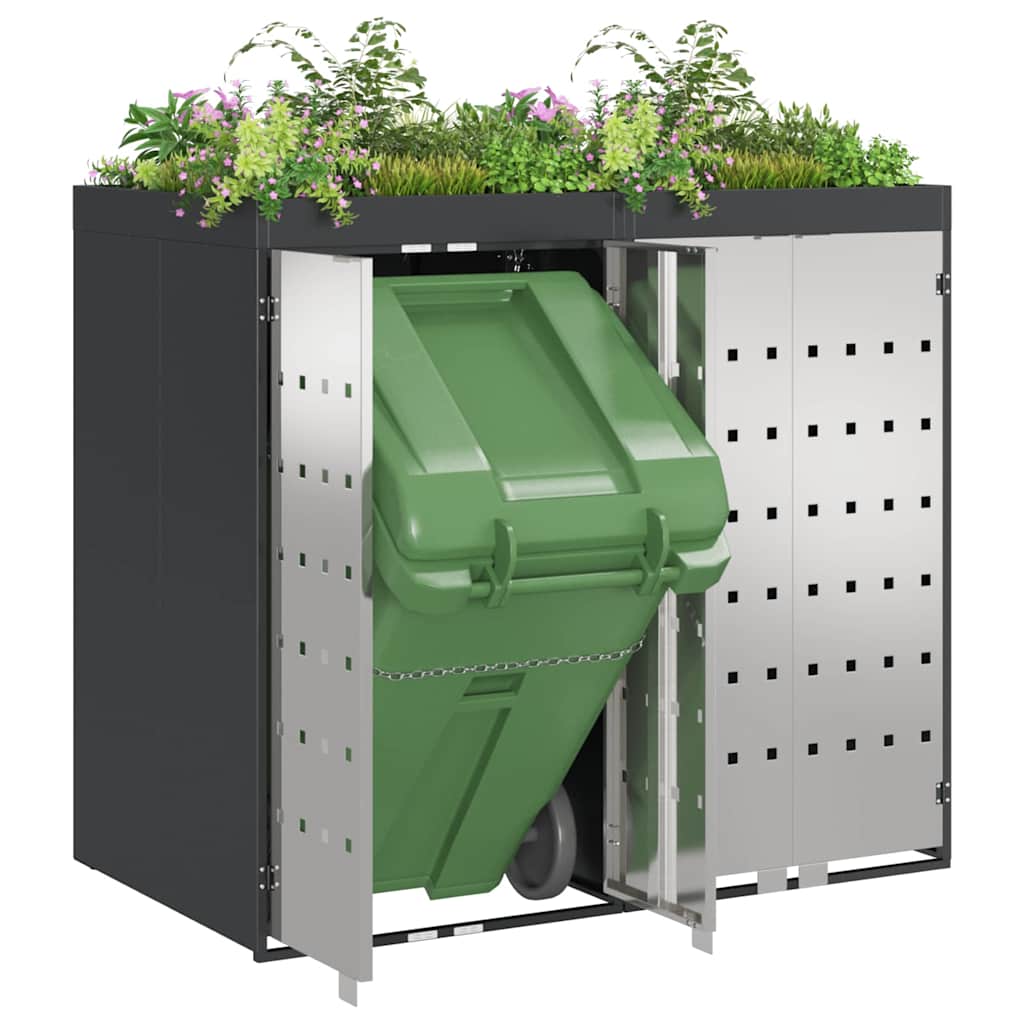Wagenmüllbehälter für 2 Behälter 136 x 77,5 x 121,5 cm Stahl