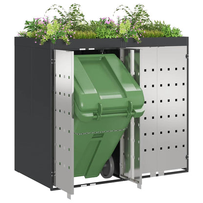 Wagenmüllbehälter für 2 Behälter 136 x 77,5 x 121,5 cm Stahl