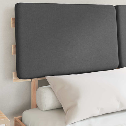 Bettgestell mit gepolstertem Kopfteil Dunkelgrau 160 x 200 cm