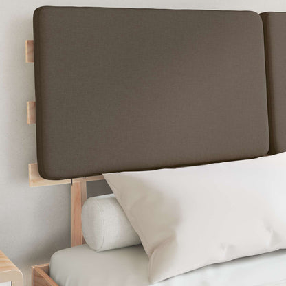 Bettgestell mit gepolstertem Kopfteil Taupe 150 x 200 cm