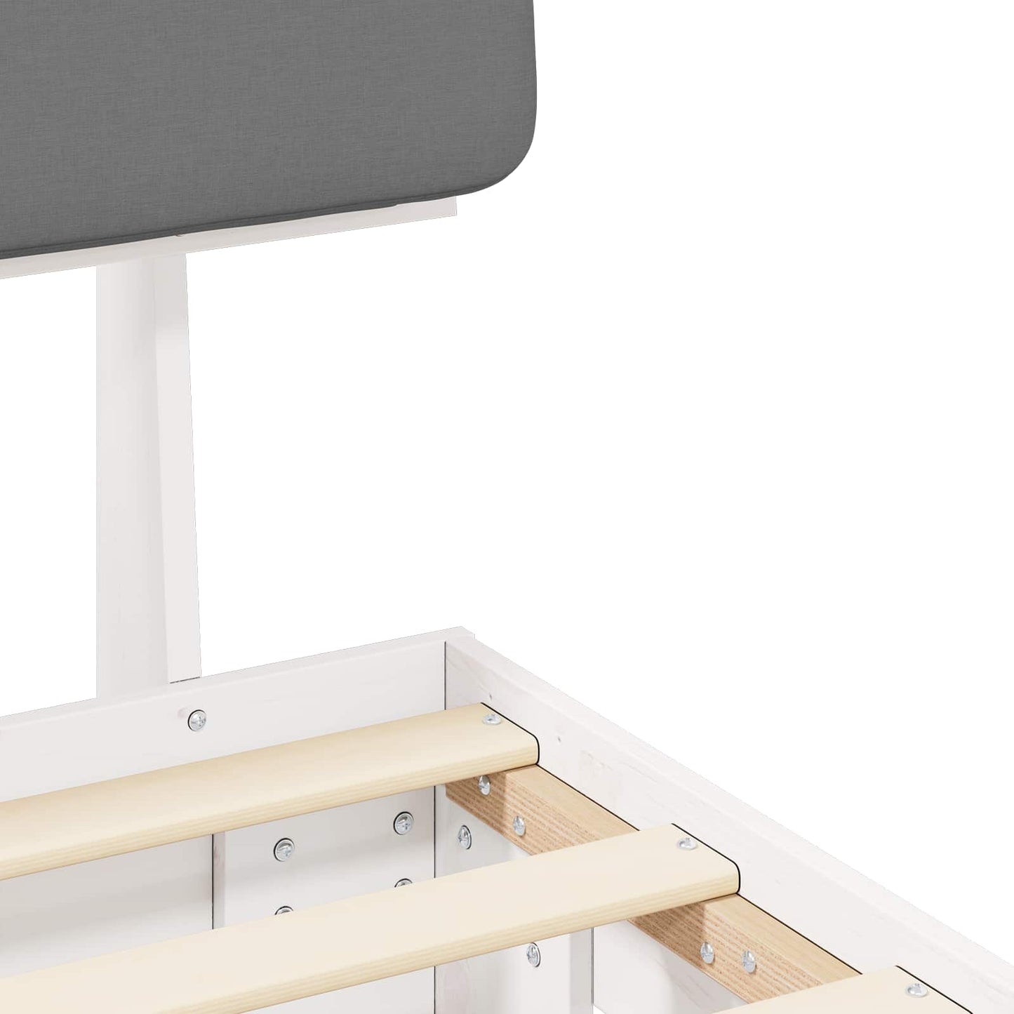 Bettgestell mit gepolstertem Kopfteil Hellgrau 120 x 200 cm