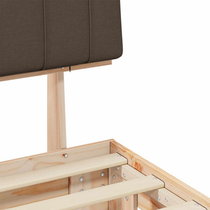 Bettgestell mit gepolstertem Kopfteil Taupe 120 x 190 cm