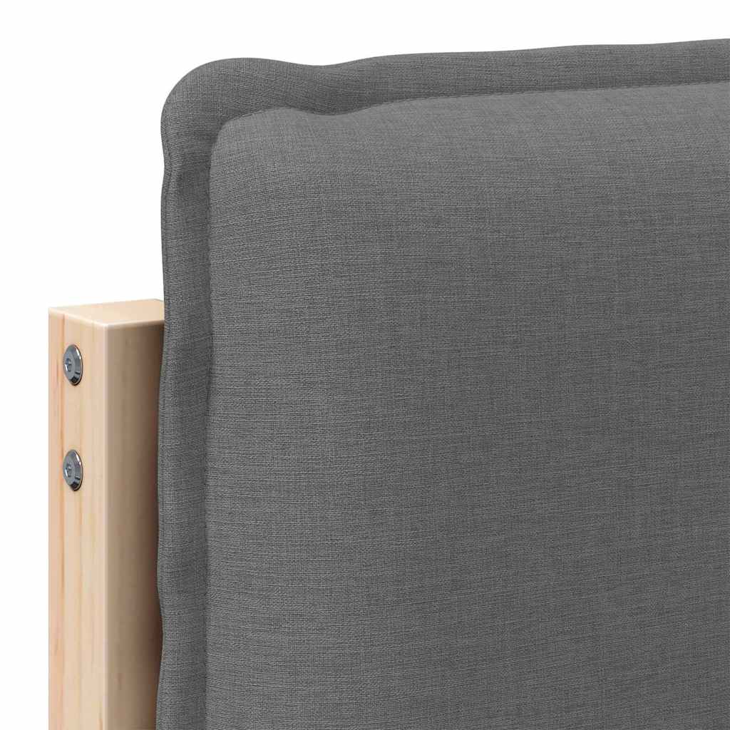Gepolstertes Kopfteil Natürlich und Hellgrau 200 cm