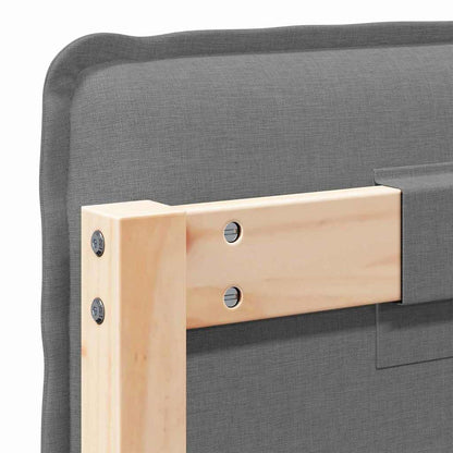 Gepolstertes Kopfteil Natürlich und Hellgrau 200 cm