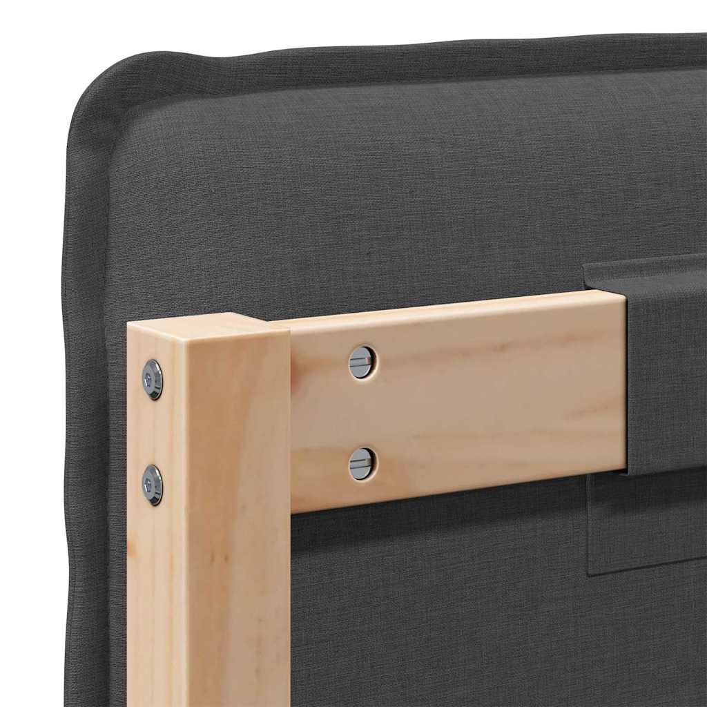 Gepolstertes Kopfteil Natürlich und Dunkelgrau 200 cm