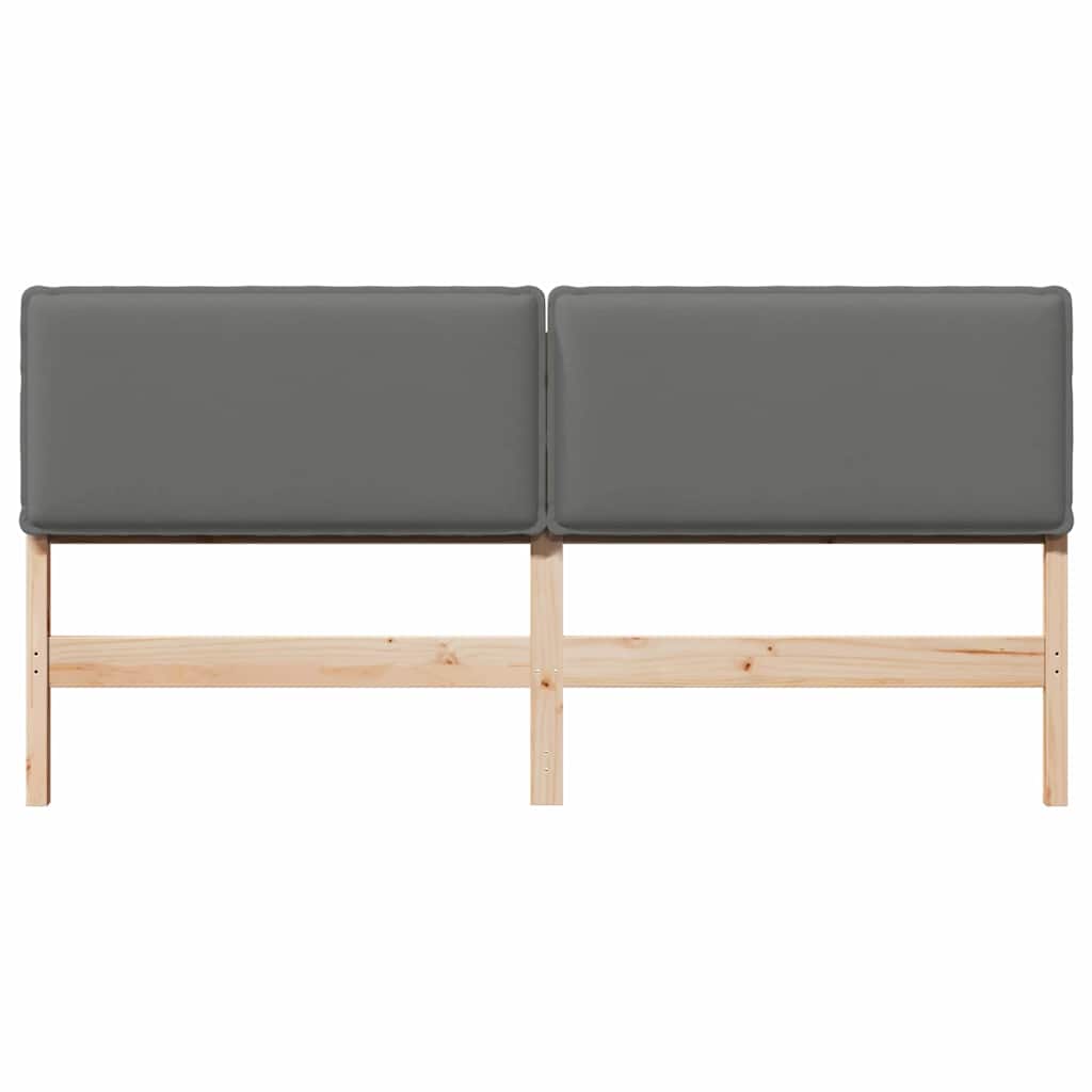 Gepolstertes Kopfteil Natürlich und Hellgrau 180 cm