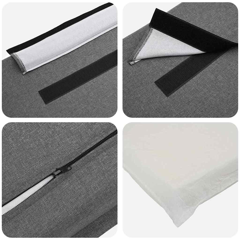 Gepolstertes Kopfteil Natürlich und Hellgrau 160 cm