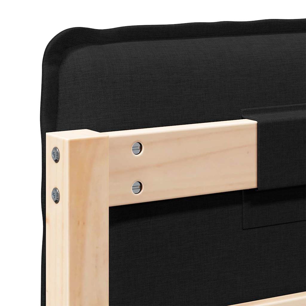 Gepolstertes Kopfteil mit Kopfteil Natürlich und Schwarz 150 cm