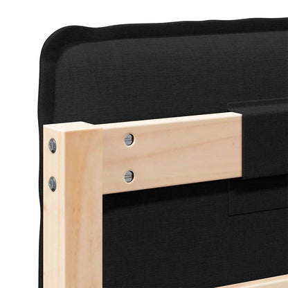 Gepolstertes Kopfteil mit Kopfteil Natürlich und Schwarz 150 cm