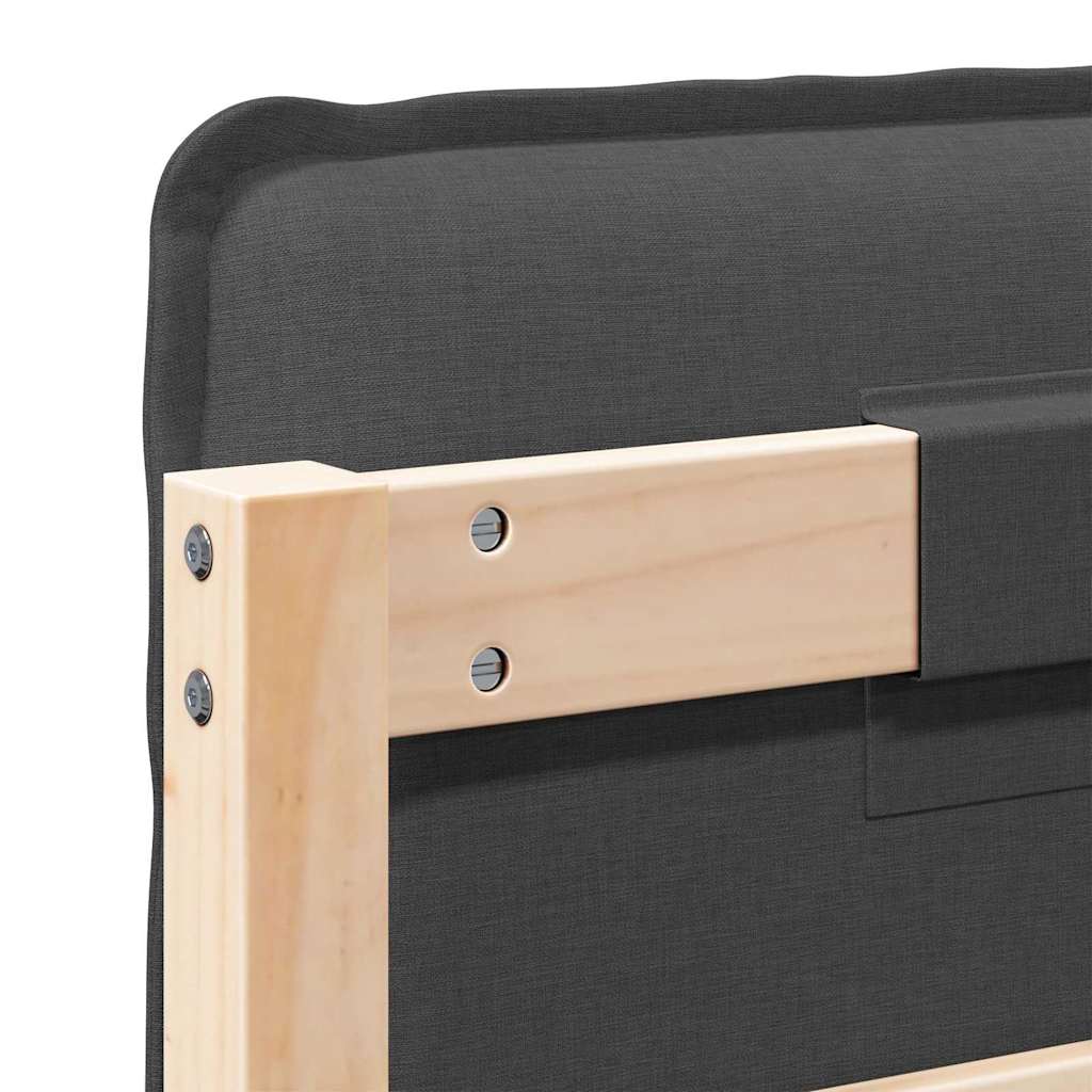 Gepolstertes Kopfteil Natürlich und Dunkelgrau 140 cm