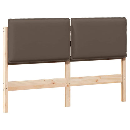 Gepolstertes Kopfteil Natürlich und Hellgrau 140 cm