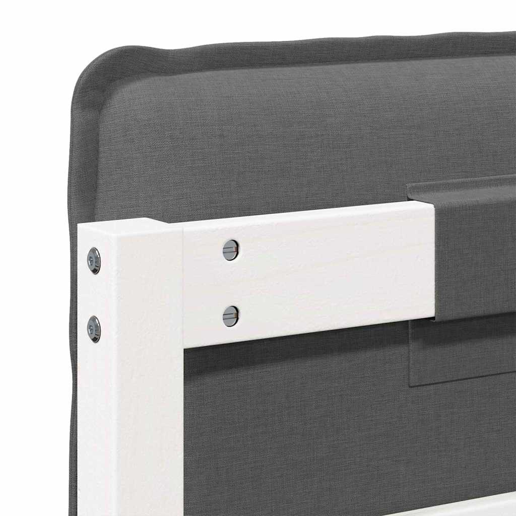 Gepolstertes Kopfteil mit Kopfteil Weiß und Hellgrau 140 cm