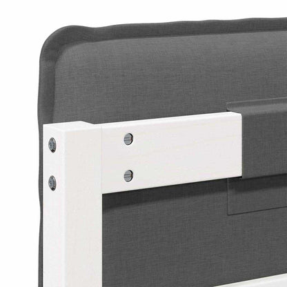 Gepolstertes Kopfteil mit Kopfteil Weiß und Hellgrau 140 cm