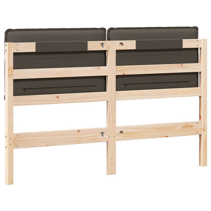 Gepolstertes Kopfteil Natürlich und Hellgrau 135 cm