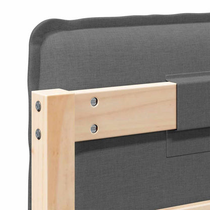 Gepolstertes Kopfteil Natürlich und Hellgrau 120 cm