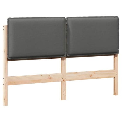 Gepolstertes Kopfteil Natürlich und Hellgrau 120 cm