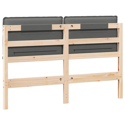 Gepolstertes Kopfteil Natürlich und Hellgrau 120 cm