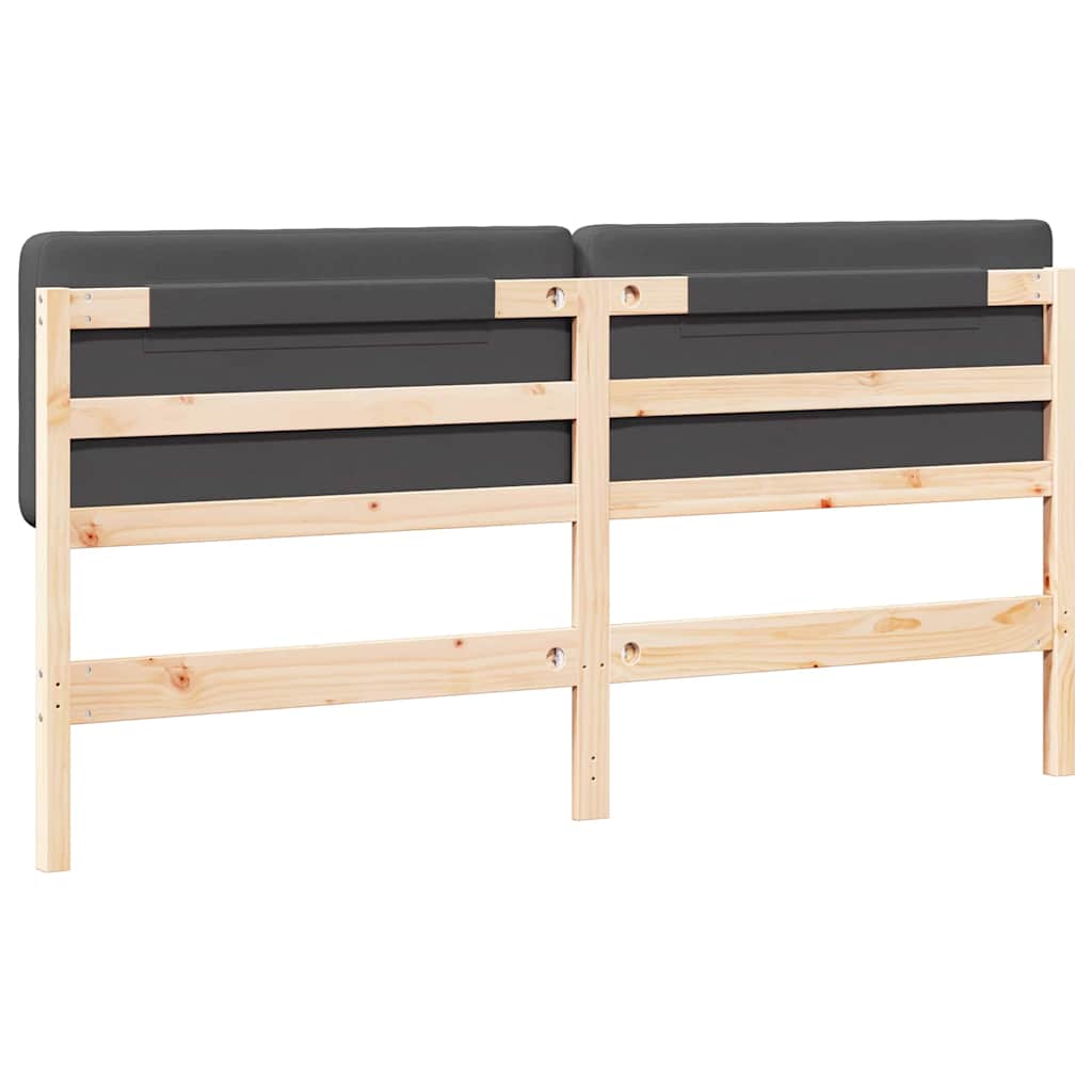 Gepolstertes Kopfteil mit Kopfteil Braun und Dunkelgrau 180 cm