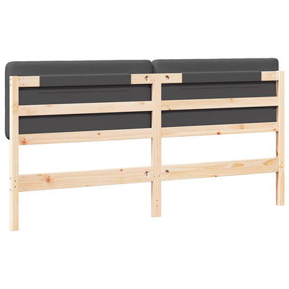 Gepolstertes Kopfteil mit Kopfteil Braun und Dunkelgrau 180 cm