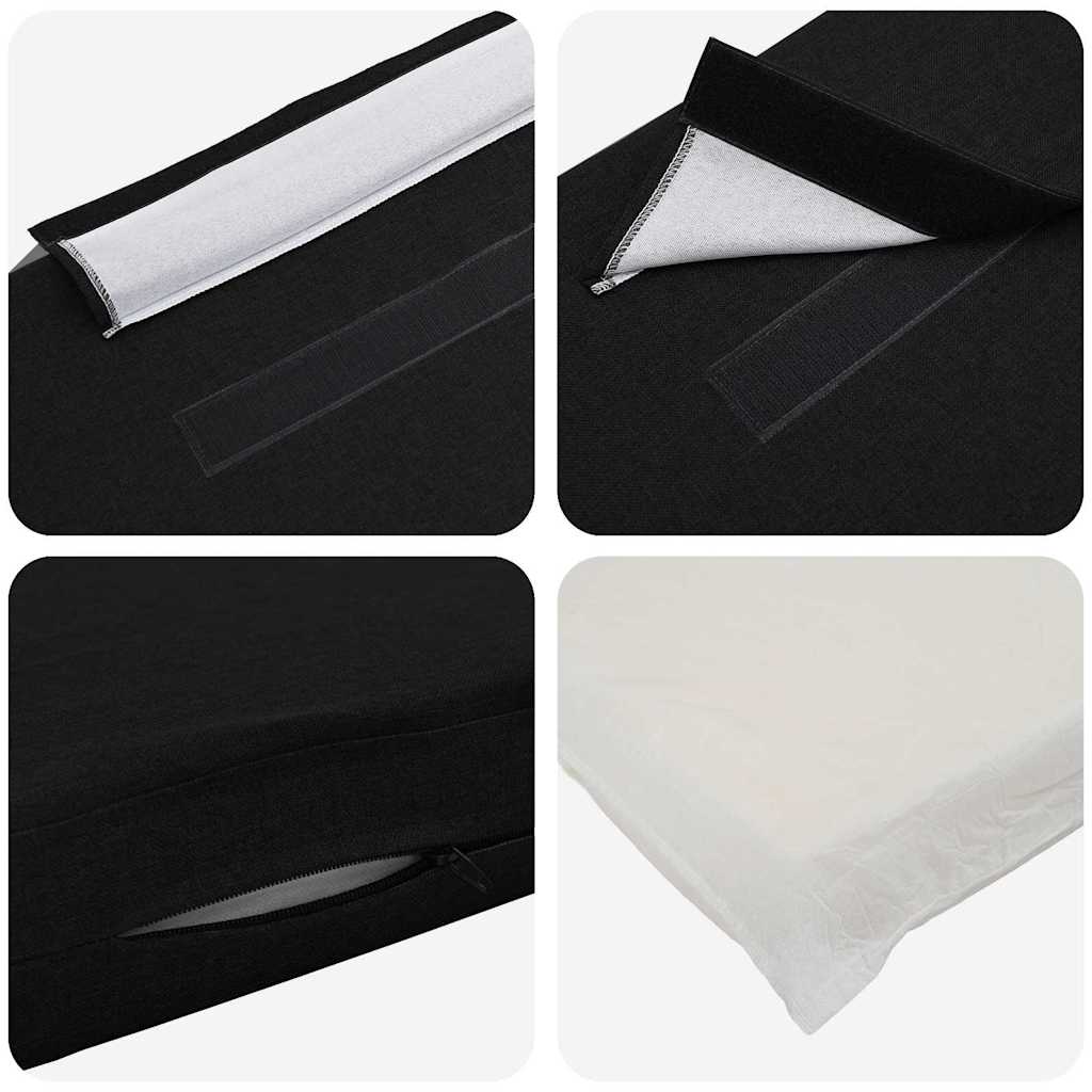 Gepolstertes Kopfteil mit Kopfteil Braun und Schwarz 150 cm