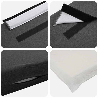 Gepolstertes Kopfteil mit Kopfteil Braun und Dunkelgrau 140 cm