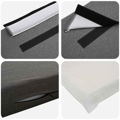 Gepolstertes Kopfteil mit Kopfteil Braun und Hellgrau 80 cm