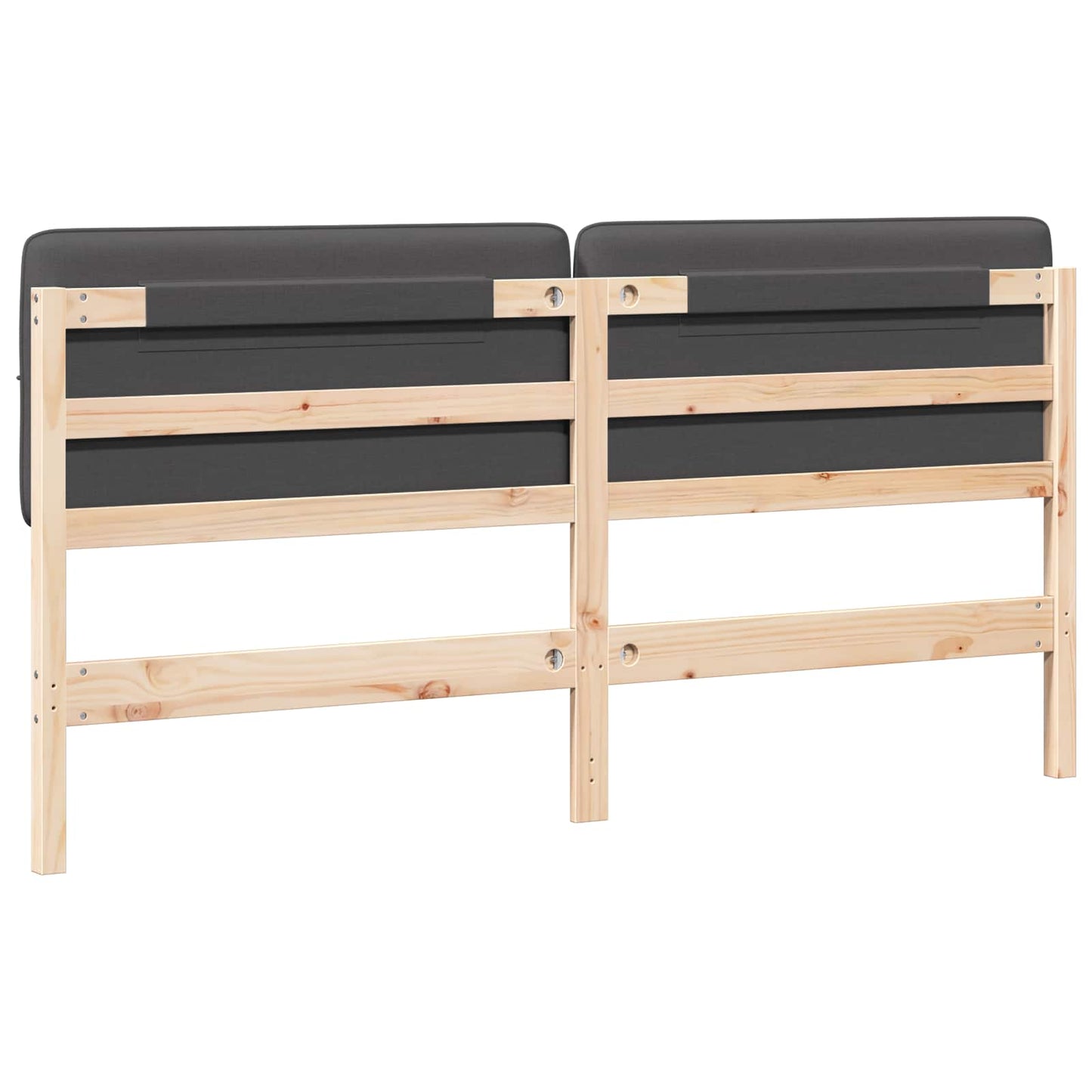 Gepolstertes Kopfteil mit Kopfteil Braun und Dunkelgrau 200 cm