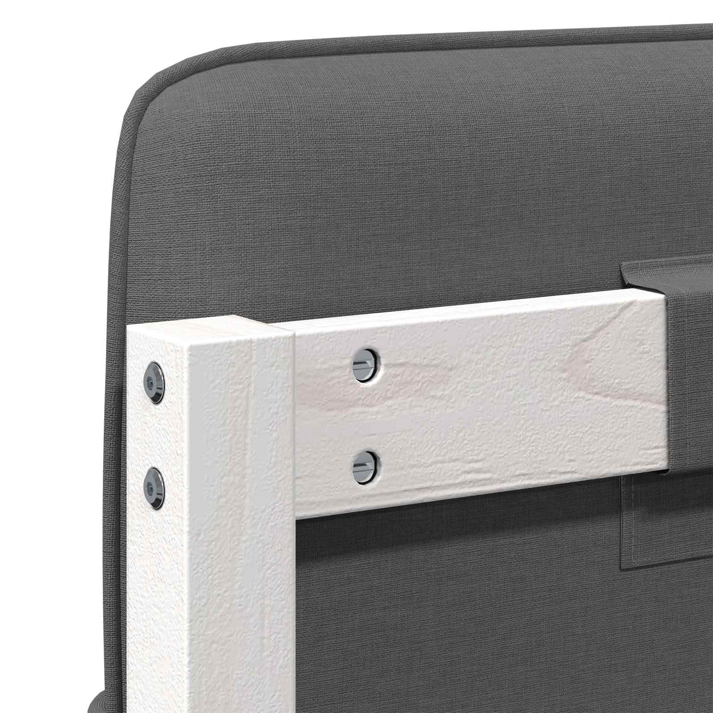 Gepolstertes Kopfteil mit Kopfteil Weiß und Hellgrau 160 cm