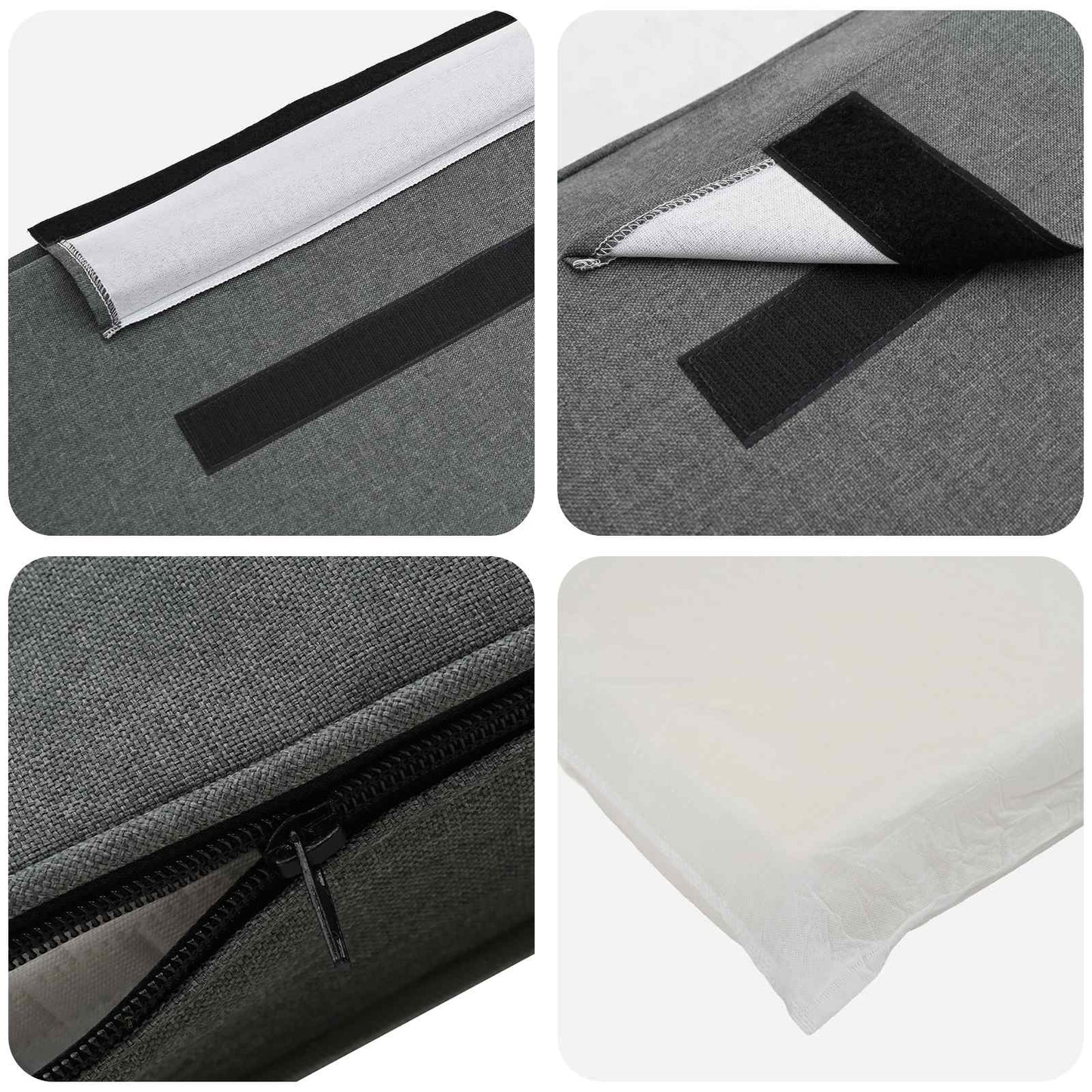 Gepolstertes Kopfteil mit Kopfteil Weiß und Hellgrau 150 cm