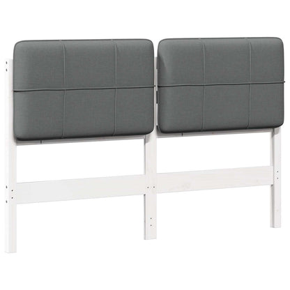 Gepolstertes Kopfteil mit Kopfteil Weiß und Hellgrau 150 cm