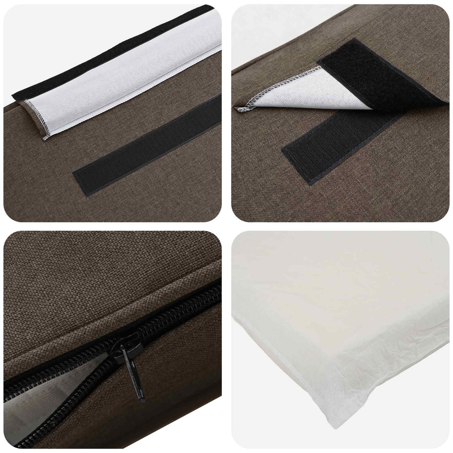 Gepolstertes Kopfteil mit Kopfteil Braun und Taupe 120 cm