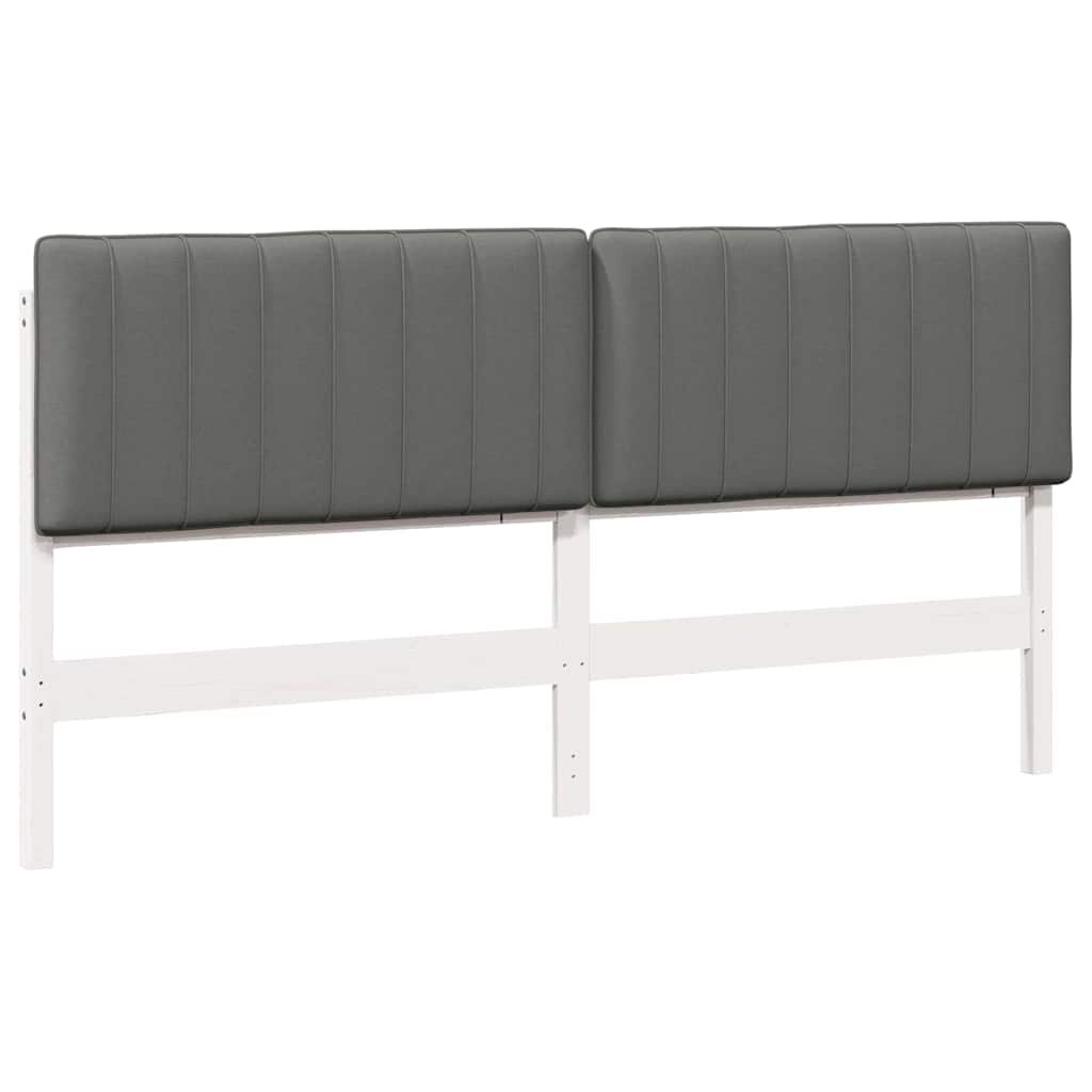Gepolstertes Kopfteil mit Kopfteil Weiß und Hellgrau 180 cm
