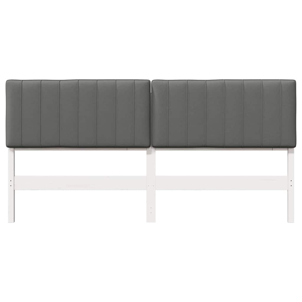 Gepolstertes Kopfteil mit Kopfteil Weiß und Hellgrau 180 cm