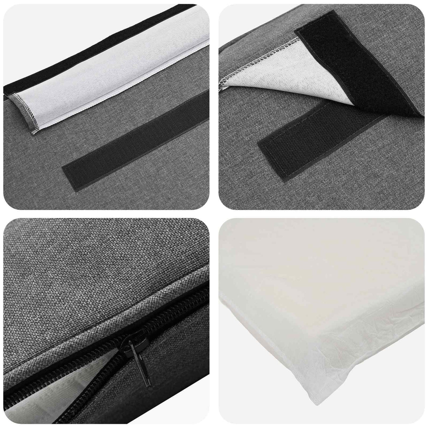 Gepolstertes Kopfteil mit Kopfteil Braun und Hellgrau 150 cm