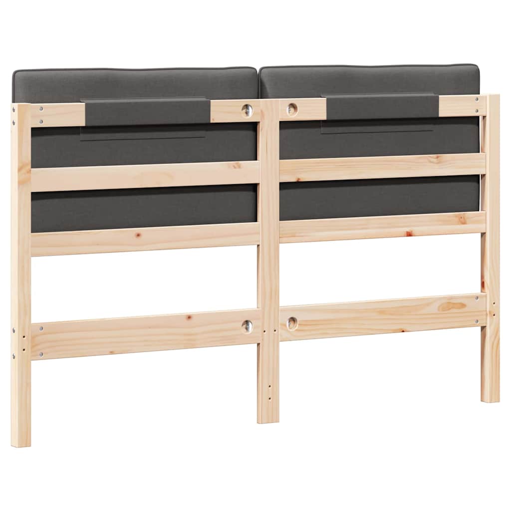 Gepolstertes Kopfteil mit Kopfteil Braun und Dunkelgrau 135 cm