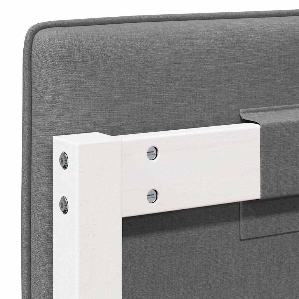 Gepolstertes Kopfteil mit Kopfteil Weiß und Hellgrau 135 cm