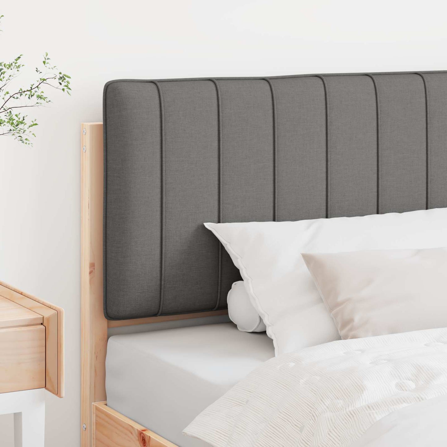 Gepolstertes Kopfteil mit Kopfteil Braun und Hellgrau 100 cm