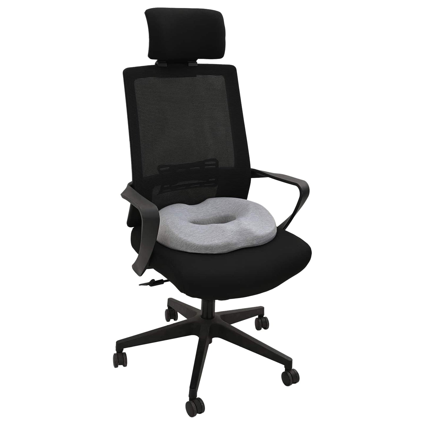 Sitzkissen Einfarbig Hellgrau 42 x 36,5 x 8 cm Viscoschaum