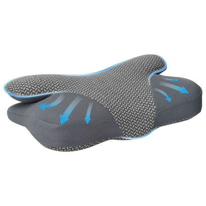 Nackenstützkissen Einfarbig Grau 58 x 36 x 13 cm Viscoschaum