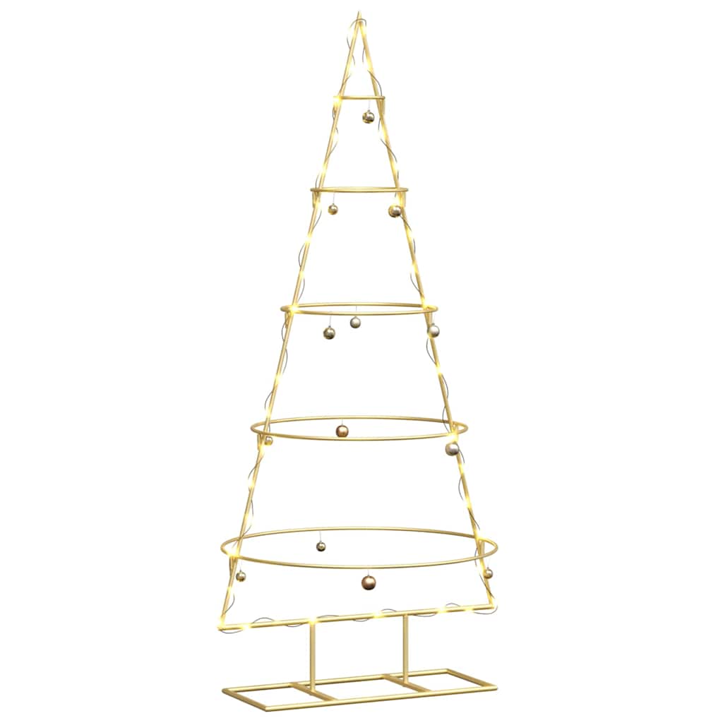 Metall Weihnachtsbaum Gold 124,5 cm Pulverbeschichteter Stahl