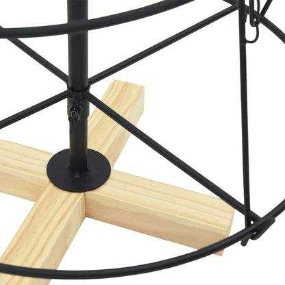 Weihnachtsdeko mit Ständer Schwarz 126 cm Stahl