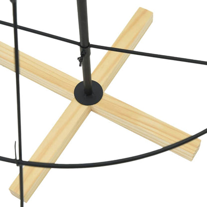 Weihnachtsdeko mit Ständer Schwarz 154 cm Stahl