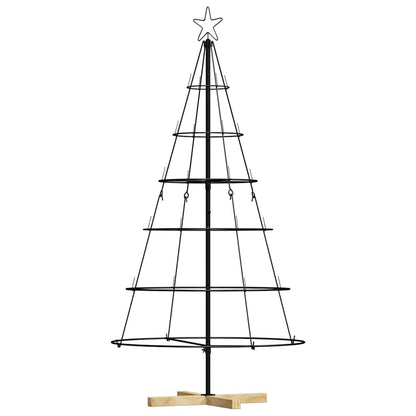 Weihnachtsdeko mit Ständer Schwarz 154 cm Stahl