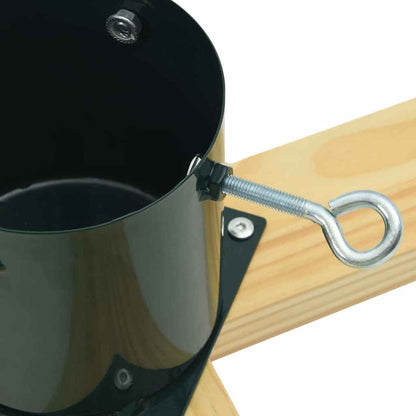 Weihnachtsbaumständer Grün 50 x 50 x 16 cm Massives Kiefernholz