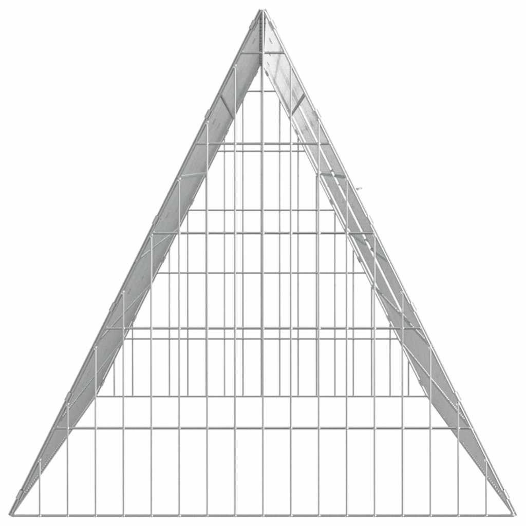 Hühnerkäfig Silber 215 x 55 x 55 cm Verzinkter Stahl