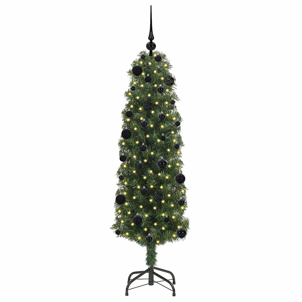Künstlicher Weihnachtsbaum mit 150 LEDs mit Ständer Grün 150 cm