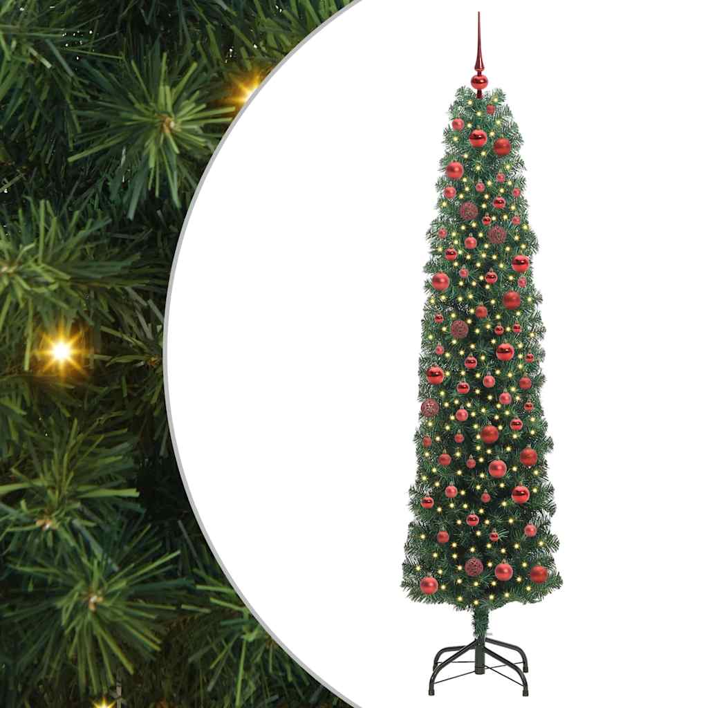 Künstlicher Weihnachtsbaum mit 300 LEDs mit Ständer Grün 180 cm