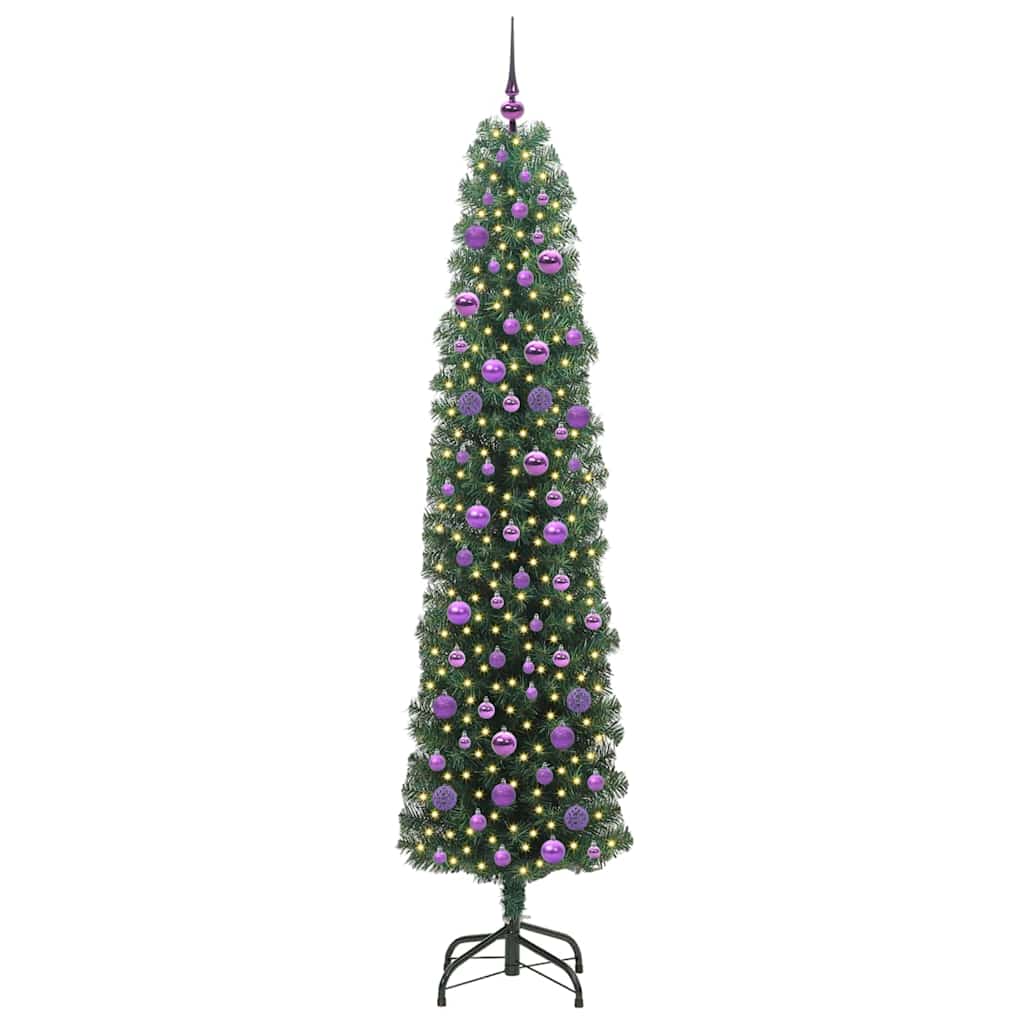 Künstlicher Weihnachtsbaum mit 300 LEDs mit Ständer Grün 210 cm